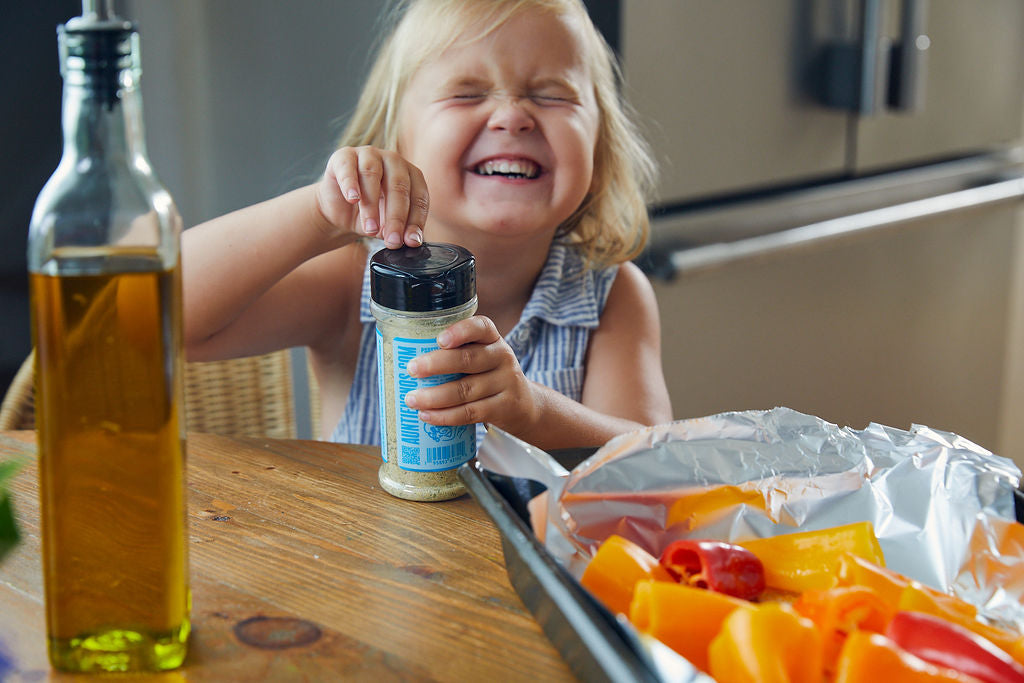 Family cooking using Auntie Nono's Everything Seasoning. Family and Kid Friendly. Works on Everything. 